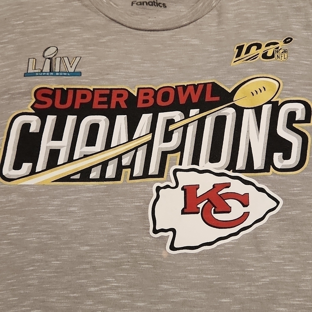 Fanatics KC Chiefs Super Bowl LIIV Champions T-shirt - Picture 2 of 5